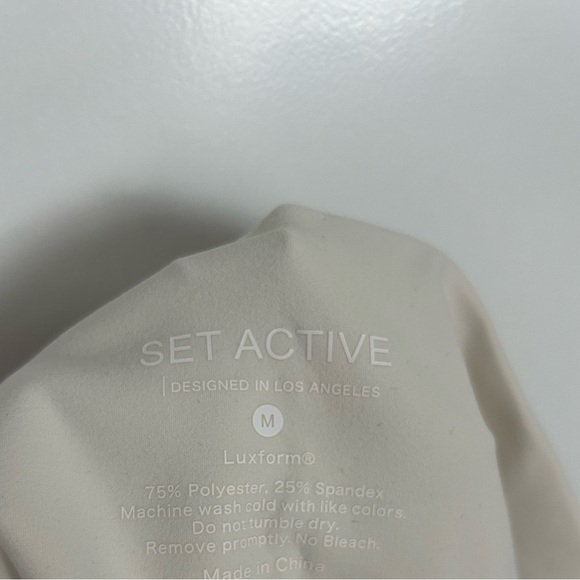 Set Active Luxform High Rise Leggings Color Blanc Cream Size Medium Athleisure - Picture 10 of 10
